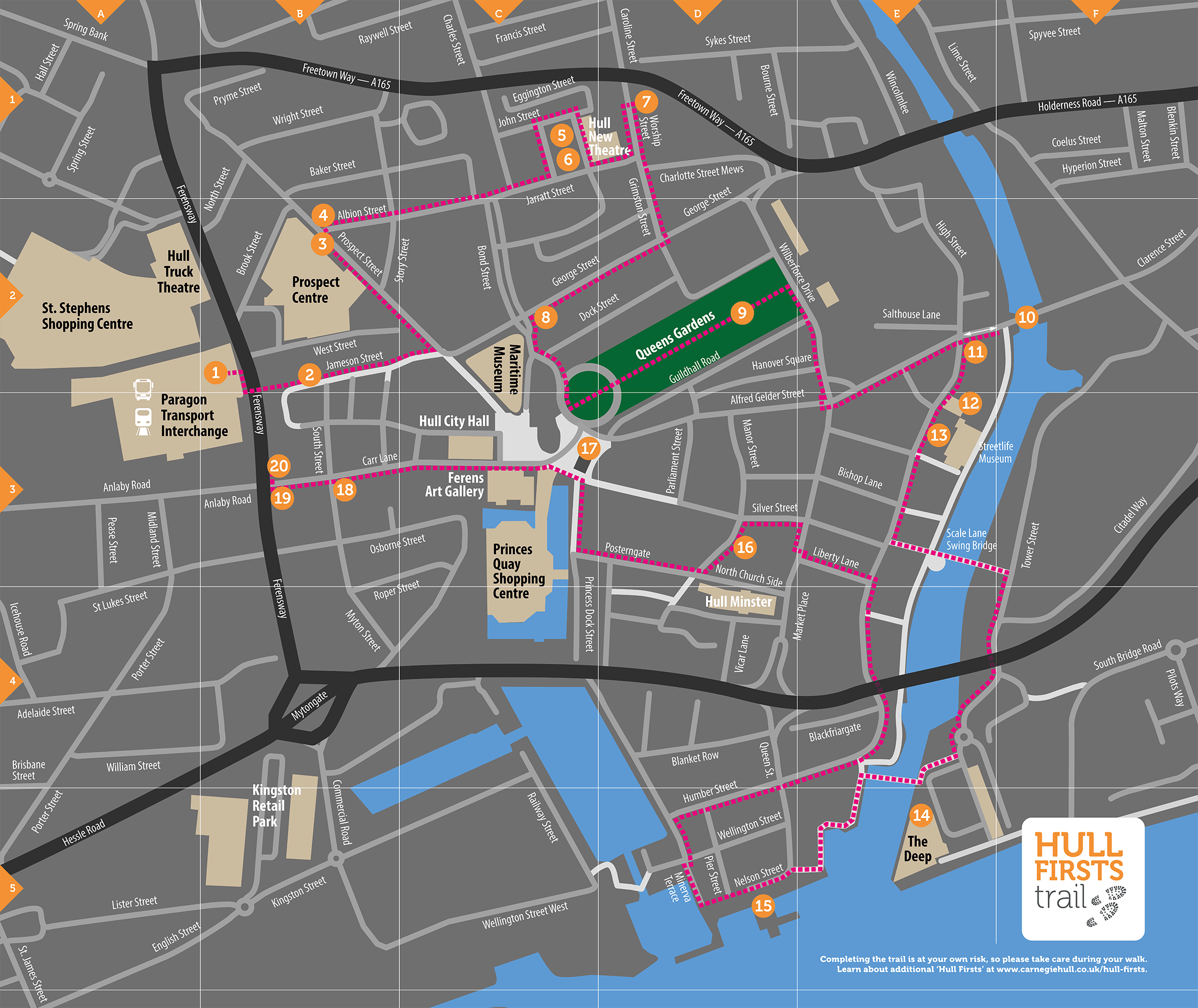 Hull Firsts Trail – overview map