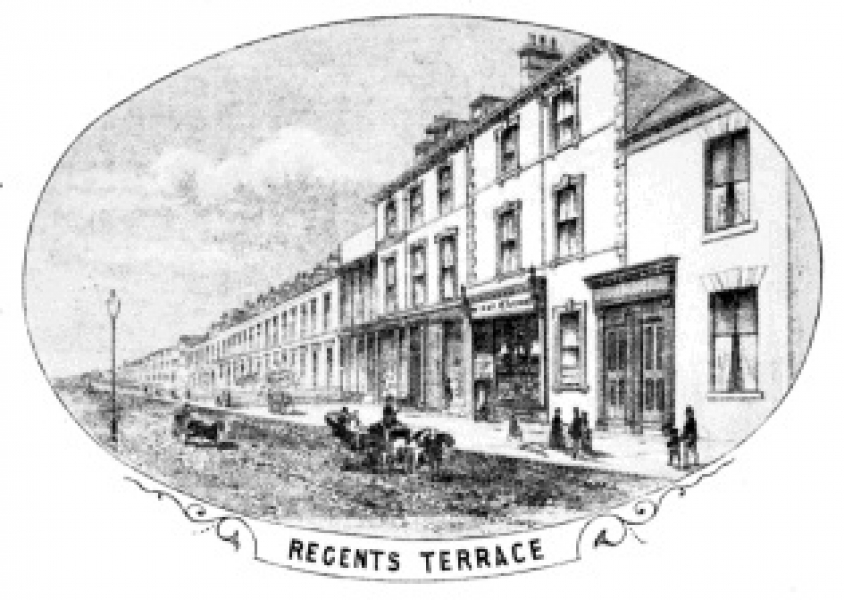Regents Terrace 1870s engraving.